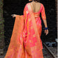 Designer Pink Banarasi Silk Saree - Rajwada
