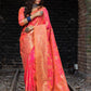 Designer Pink Banarasi Silk Saree - Rajwada