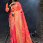 Designer Pink Banarasi Silk Saree - Rajwada