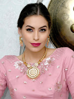 Designer Pink Hasli Style Neckpiece Set - Rajwada