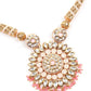 Designer Pink Hasli Style Neckpiece Set - Rajwada