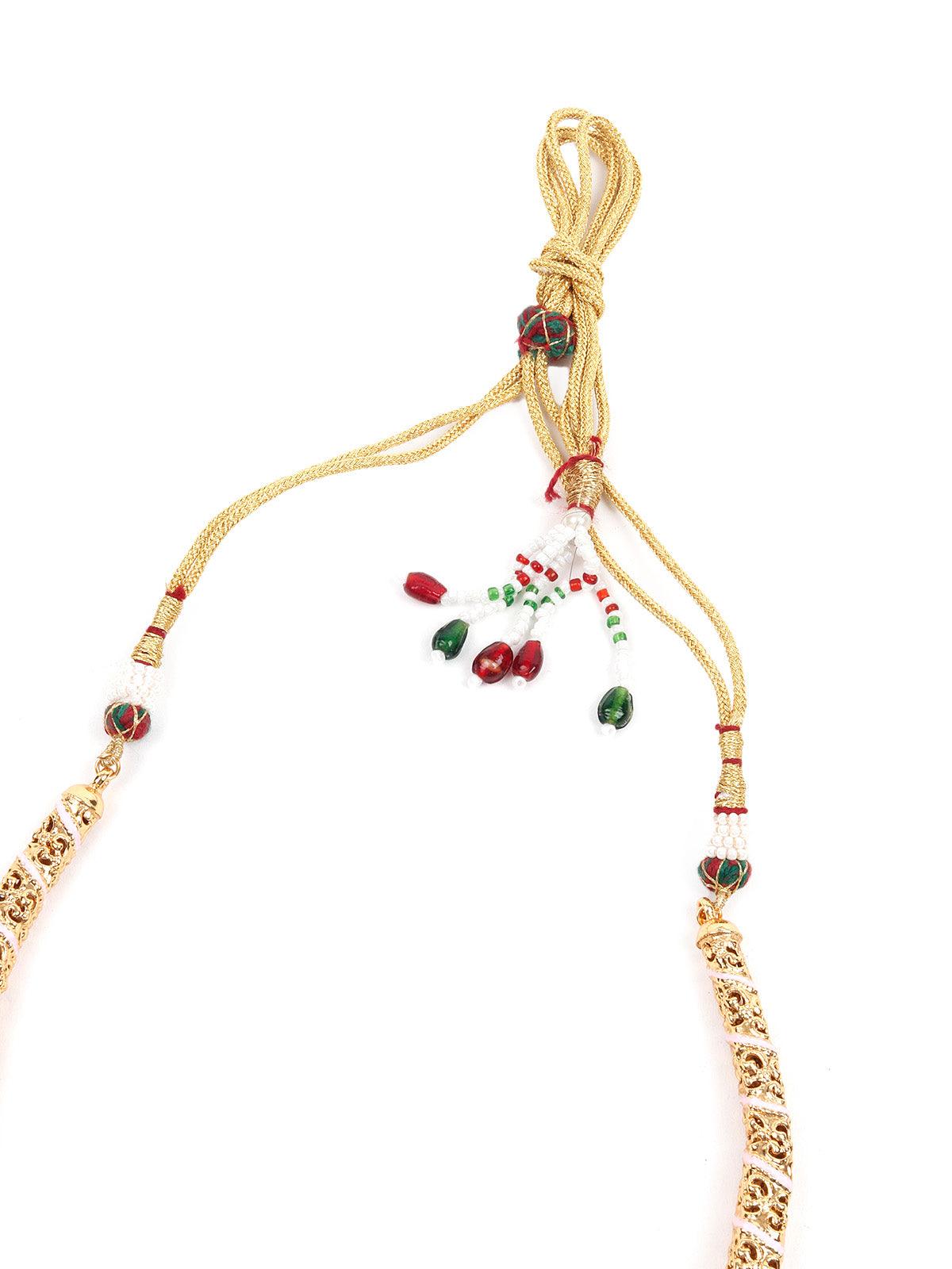 Designer Pink Hasli Style Neckpiece Set - Rajwada