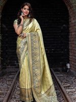 Designer Pista Banarasi Silk Saree - Rajwada