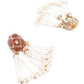 DESIGNER RED AND GOLD TASSELED DANGLE EARRINGS - Rajwada