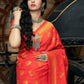 Designer Red Banarasi Silk Saree - Rajwada