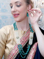 DESIGNER STONES AND KUNDAN NECKLACE SET - Rajwada