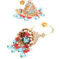 Designer turquoise blue jhumkas - Rajwada