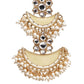 DESIGNER YELLOW AND GOLD CHANDBALI EARRINGS FOR WOMEN - Rajwada