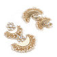 DESIGNER YELLOW AND GOLD CHANDBALI EARRINGS FOR WOMEN - Rajwada