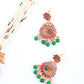 Desirable Taffy Pink Leafy Necklace Set - Rajwada