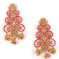 Divine Pink Dangle-Jhumka Earrings! - Rajwada