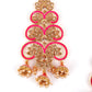 Divine Pink Dangle-Jhumka Earrings! - Rajwada