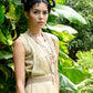 Rajwada Women Beige Crepe Indo-Western Dress