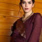 Rajwada Women Violet Crepe Indo-Western Dress