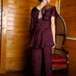 Rajwada Women Violet Crepe Indo-Western Dress