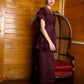 Rajwada Women Violet Crepe Indo-Western Dress