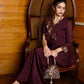 Rajwada Women Violet Crepe Indo-Western Dress