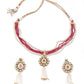 Double Sided Pearl and Kundan Necklace set - Rajwada