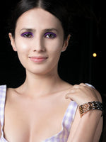 Dual coloured gold and smoke silver Bracelet - Rajwada