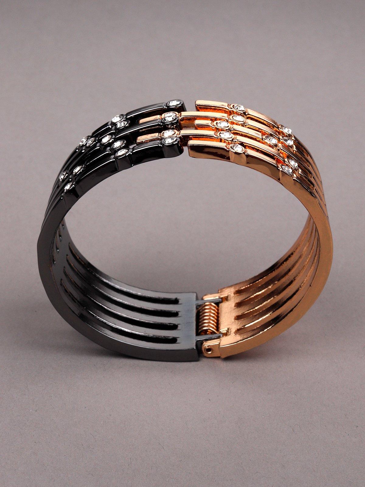 Dual coloured gold and smoke silver Bracelet - Rajwada
