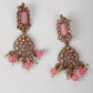 Dust Pink And Gold-Tone Kundan Work Choker Set - Rajwada