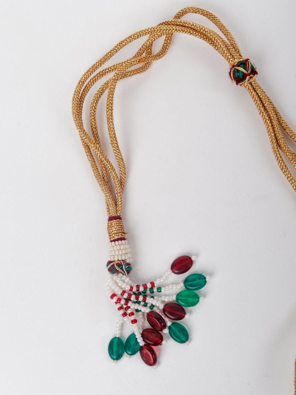 Dust Pink And Gold-Tone Kundan Work Choker Set - Rajwada