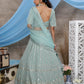 Dusty Green Georgette Lehenga Set - Rajwada