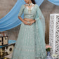Dusty Green Georgette Lehenga Set - Rajwada