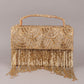 Rajwada Golden Embroidered Box Clutch For Women