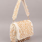 Rajwada Off White Tassels Embellished Clutch For Women