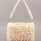 Rajwada Off White Tassels Embellished Clutch For Women