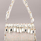 Rajwada White Tassels Embellished Clutch For Women