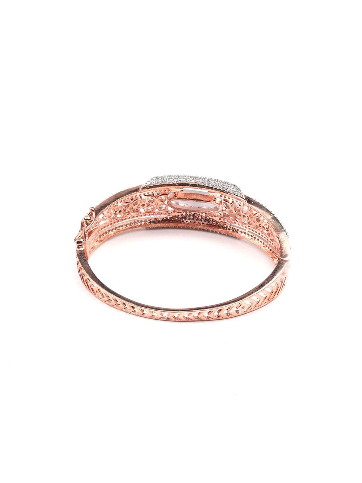 Elegance studded gold-tone bracelet - Rajwada