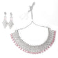 Elegant Baby Pink Studded Princess Necklace - Rajwada
