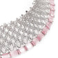 Elegant Baby Pink Studded Princess Necklace - Rajwada
