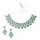 Elegant Floral Green Choker Necklace Set - Rajwada