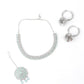 Elegant Green Sober Necklace Set - Rajwada