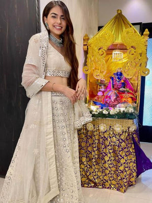 Elegant Off White Lehenga Choli Set - Rajwada