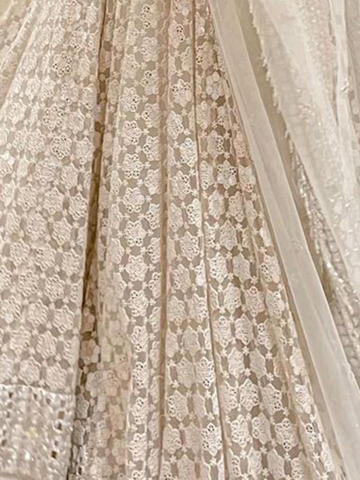 Elegant Off White Lehenga Choli Set - Rajwada