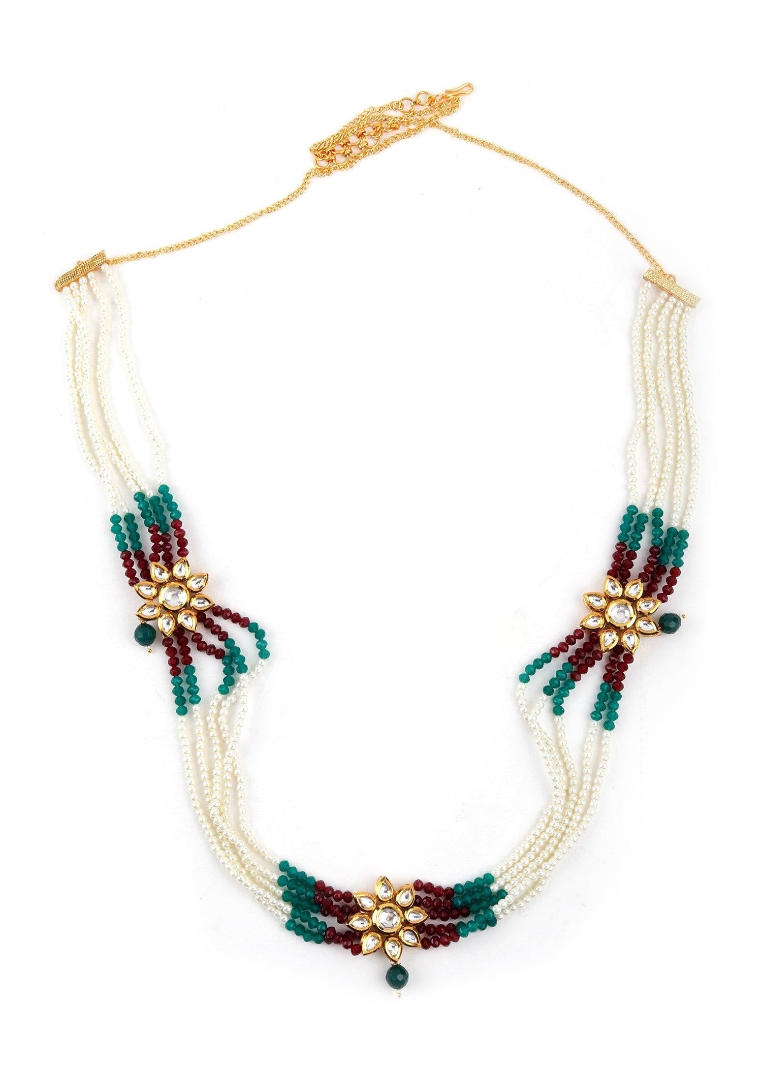 Elegant Pearl Belt With Beads - Rajwada