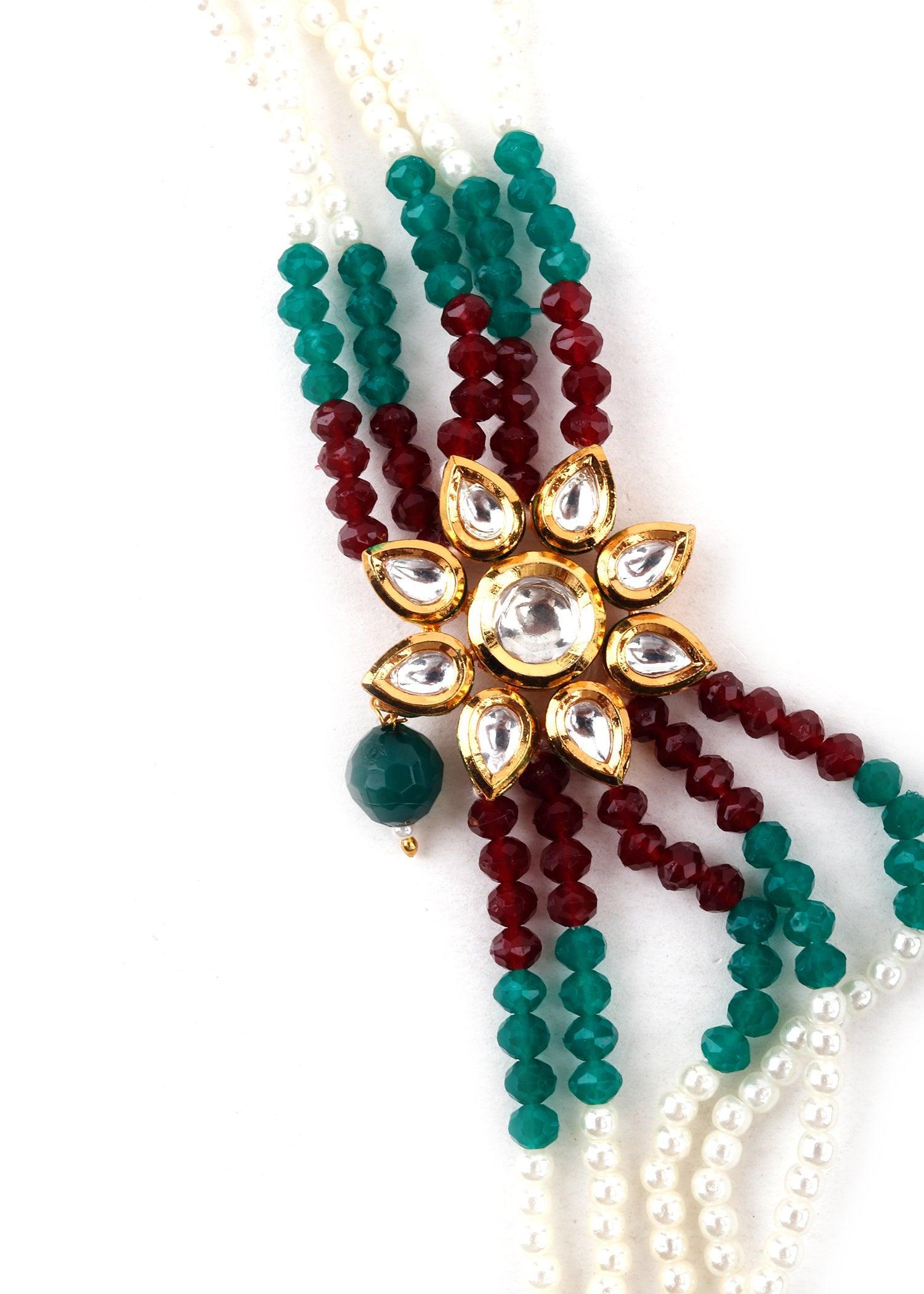 Elegant Pearl Belt With Beads - Rajwada