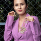 Elegant Pink And White Beaded Necklace Set - Rajwada