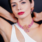 Elegant Pink Mani Choker with Earrings - Rajwada