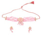 Elegant Pink Mani Choker with Earrings - Rajwada