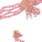 Elegant Pink Mani Choker with Earrings - Rajwada