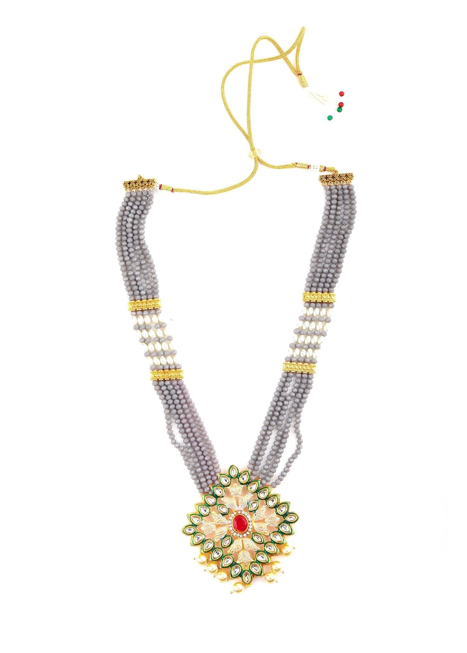 Elegant Rani Haar Necklace Set - Rajwada