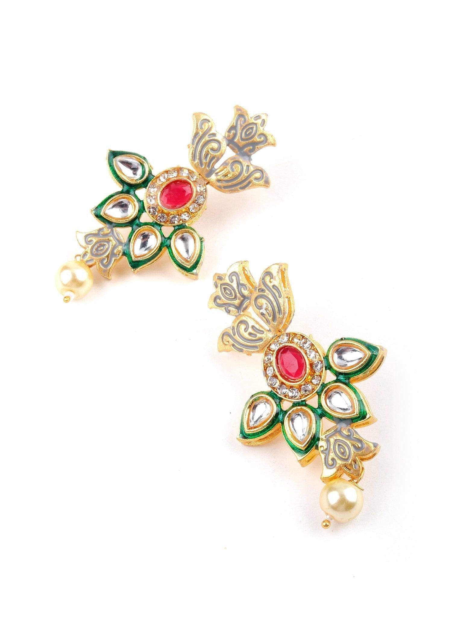 Elegant Rani Haar Necklace Set - Rajwada