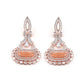 Elegant stunning peach dangle earrings - Rajwada