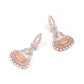 Elegant stunning peach dangle earrings - Rajwada