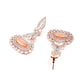 Elegant stunning peach dangle earrings - Rajwada